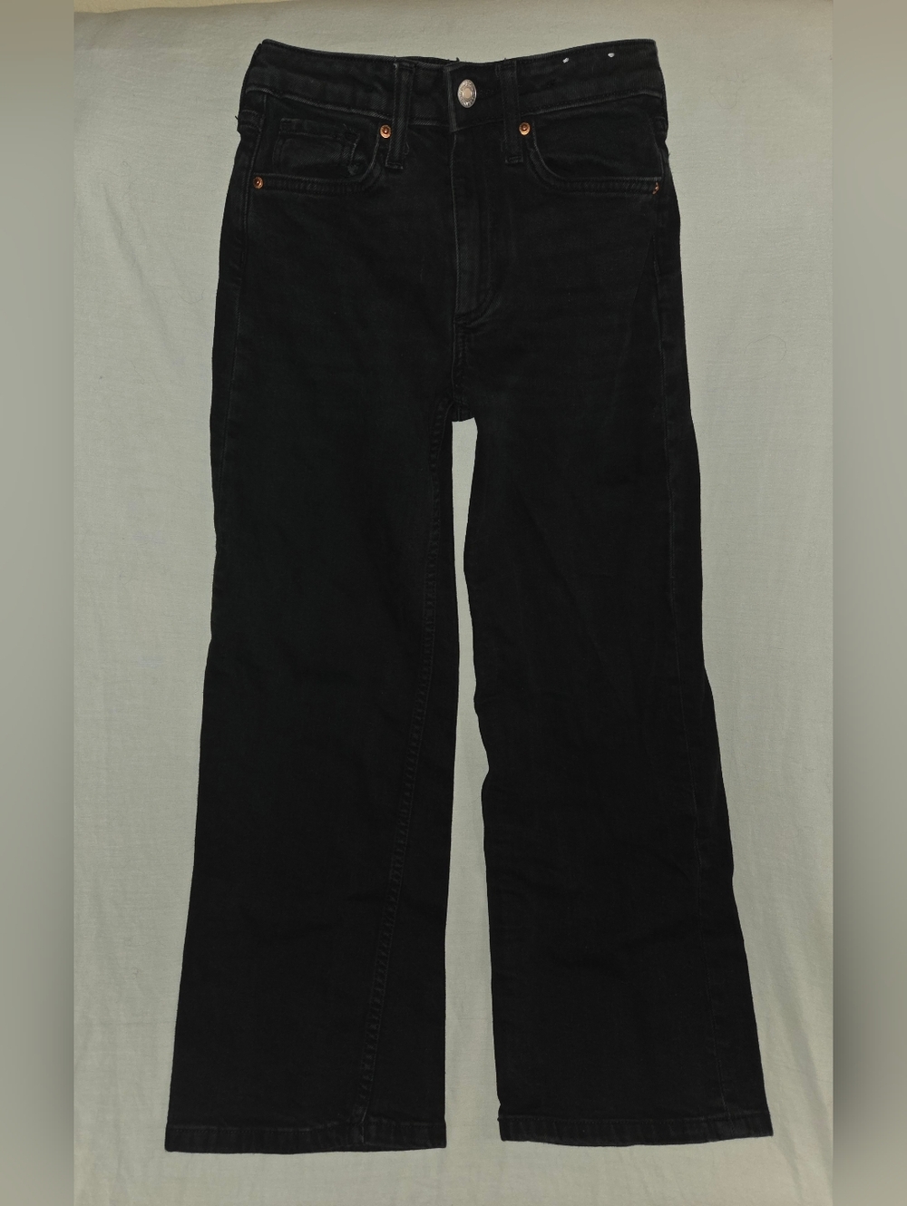 H&M Black Wide-Leg High-Rise Jeans 10